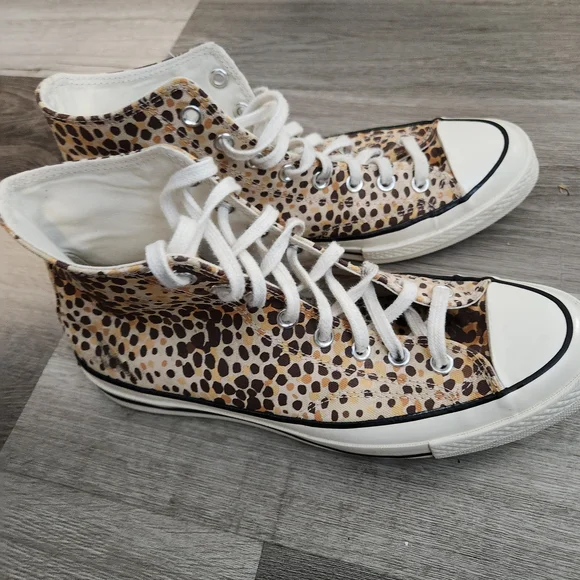Converse Chuck Taylor All Star Leopard High Top Sneakers Women 10.5 Men 8.5 - Picture 12 of 12